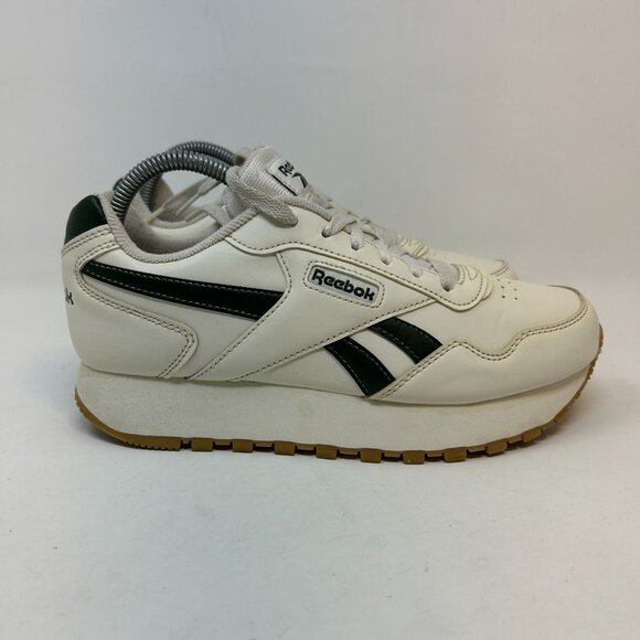 Reebok Harman Women’s Classic Style White- Chalk-Green Cushioned Sneakers 8 - Picture 3 of 10